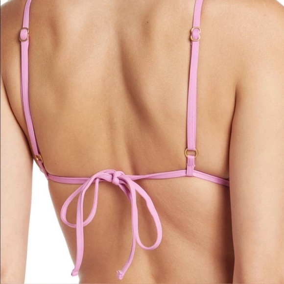 L*SPACE Revolve Jean Bikini Top in Rosebud - Picture 4 of 6